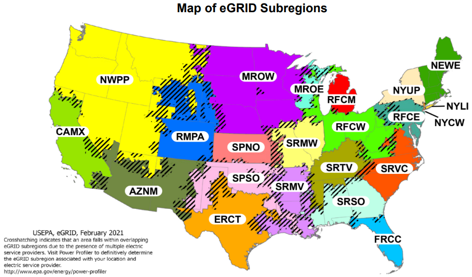 Map Delineates Key US Grid Regions