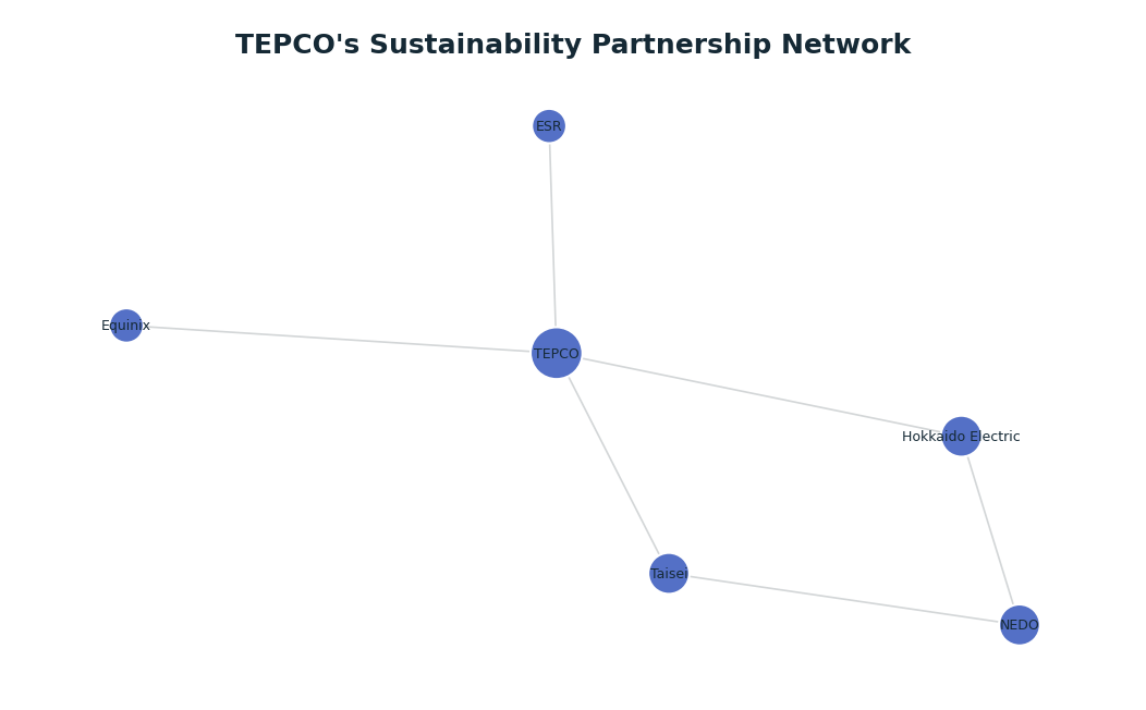 Network graph: TEPCO's Sustainability Partnership Network