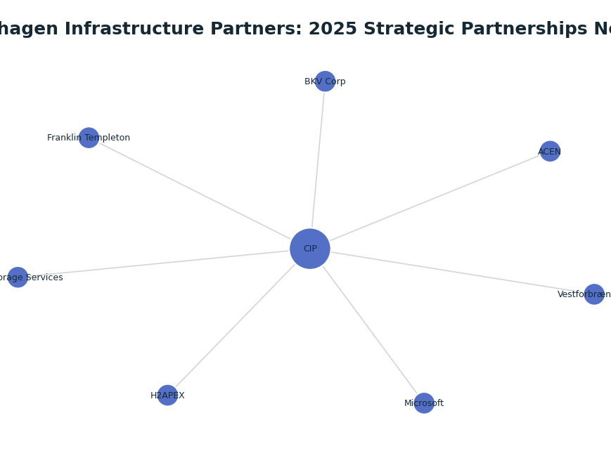 Network graph: Copenhagen Infrastructure Partners: 2025 Strategic Partnerships Network