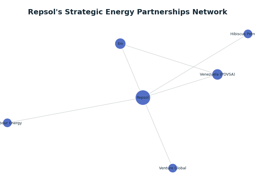Network graph: Repsol's Strategic Energy Partnerships Network