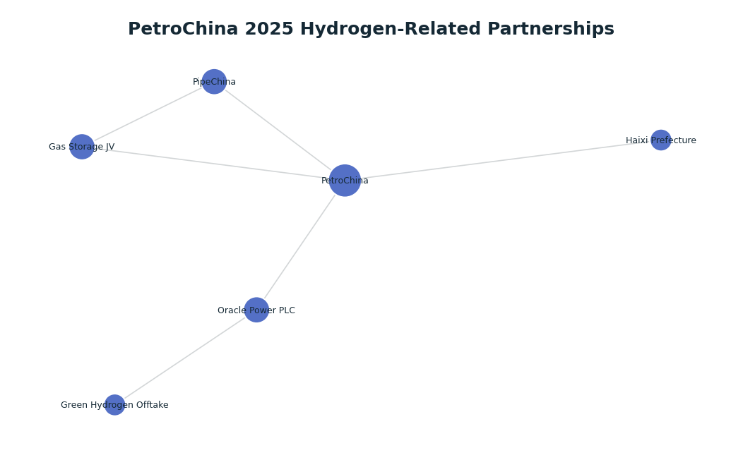 Network graph: PetroChina 2025 Hydrogen-Related Partnerships