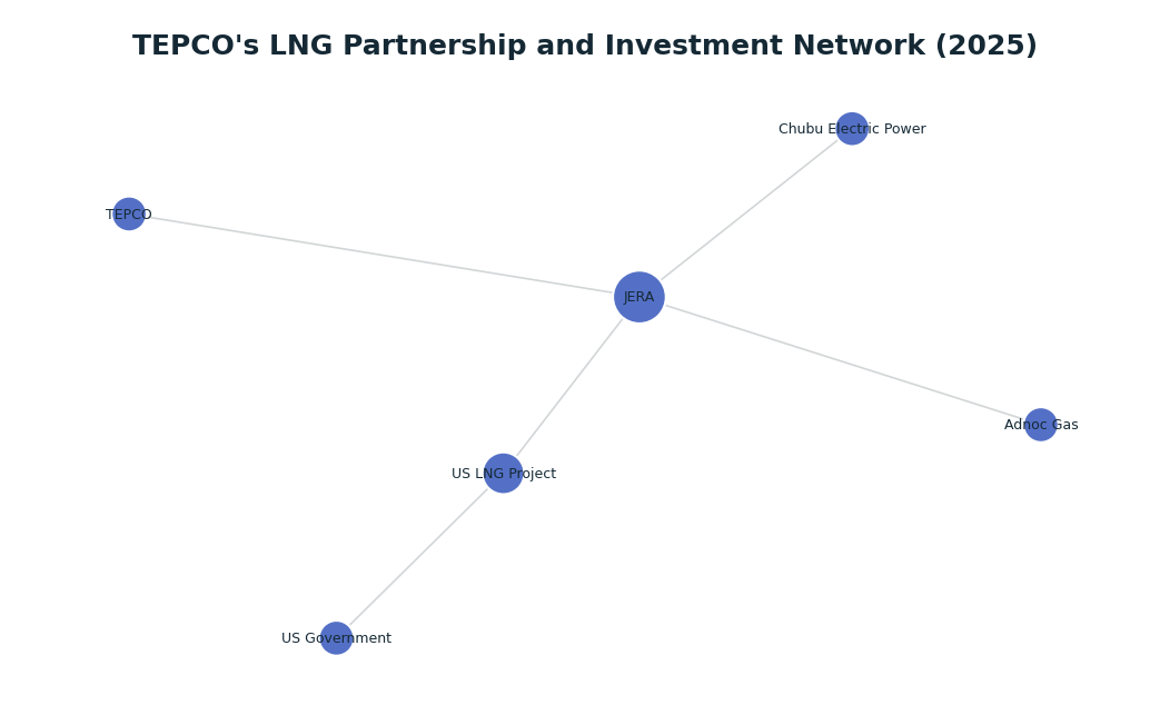 Network graph: TEPCO's LNG Partnership and Investment Network (2025)