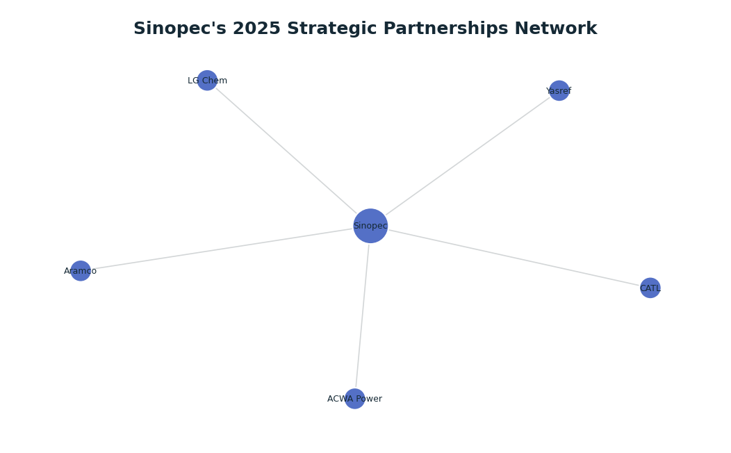 Network graph: Sinopec's 2025 Strategic Partnerships Network