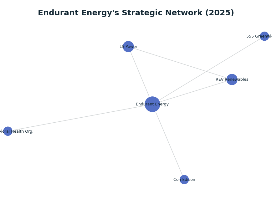 Network graph: Endurant Energy's Strategic Network (2025)